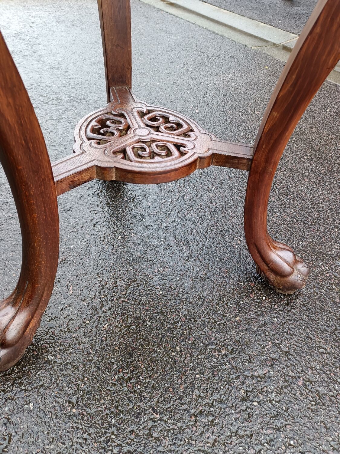 Sellette ancienne table d'appoint plateau marbre