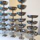 27 coupes en acier chromé inoxydable