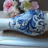 Ceramic Vase Bird Blue Hand-Painted Portugal