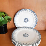 Flat earthenware plates from Sarreguemines Digoin, Algiers model