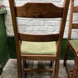Series of 6 wooden chairs from the 1940s