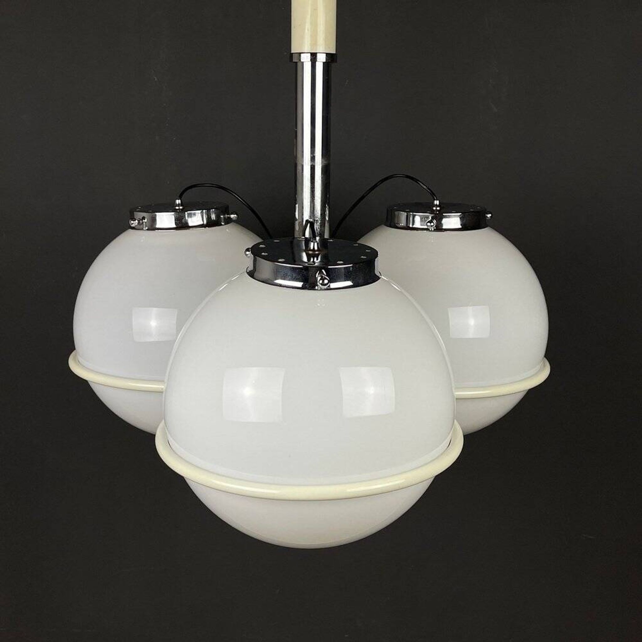 Lustre globe en verre de Murano par Gino Sarfatti, Italie, années 1960