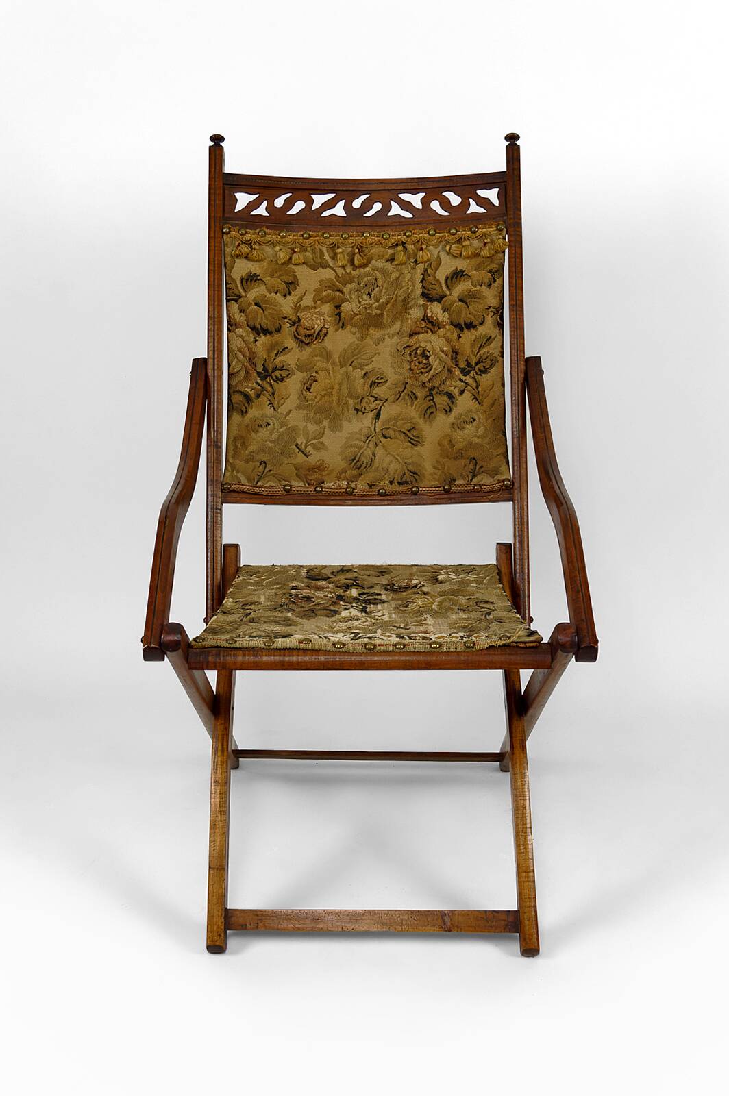 Victorian "safari" folding chair, United Kingdom, Arts & Crafts, circa 1880