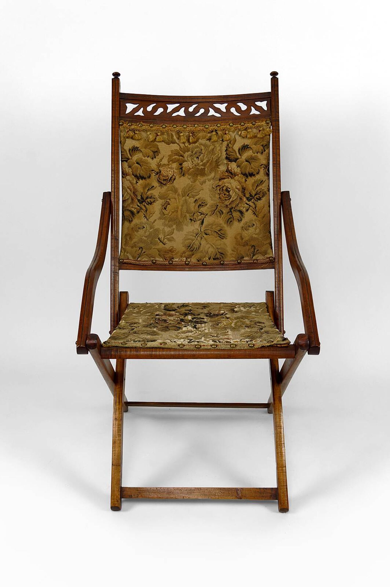 Victorian "safari" folding chair, United Kingdom, Arts & Crafts, circa 1880