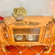 Buffet Art Nouveau restauré avec vitrine