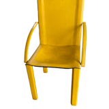 Fauteuil Coral en cuir jaune Matteo Grassi année 70