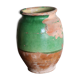 Green glazed terracotta confit pot