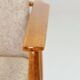 Fauteuil scandinave en tissu tressé beige