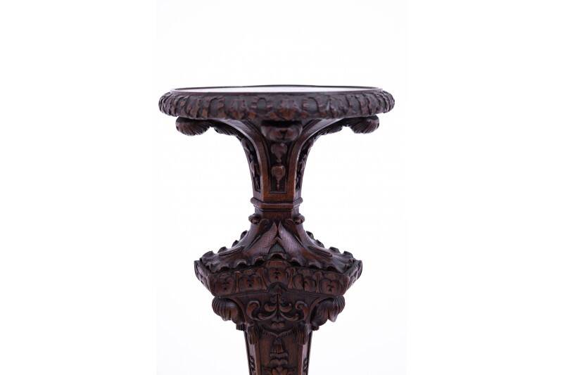 Carved pedestal, France, around 1870.