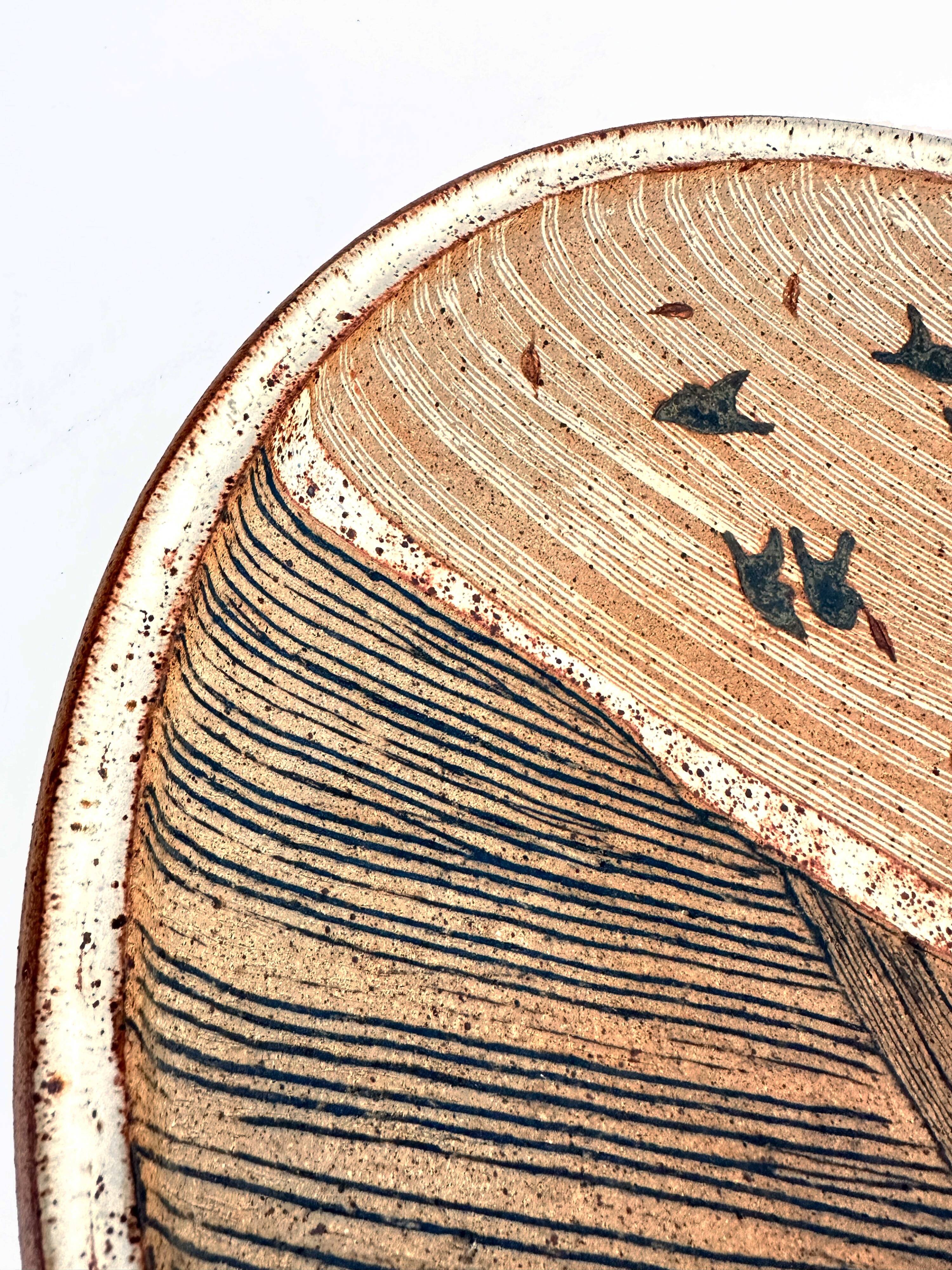 Large stoneware dish by Kähler, Denmark, 1960s.