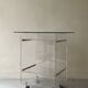 Desserte bureau en plexiglas David Lange pour Roche Bobois, design 1970