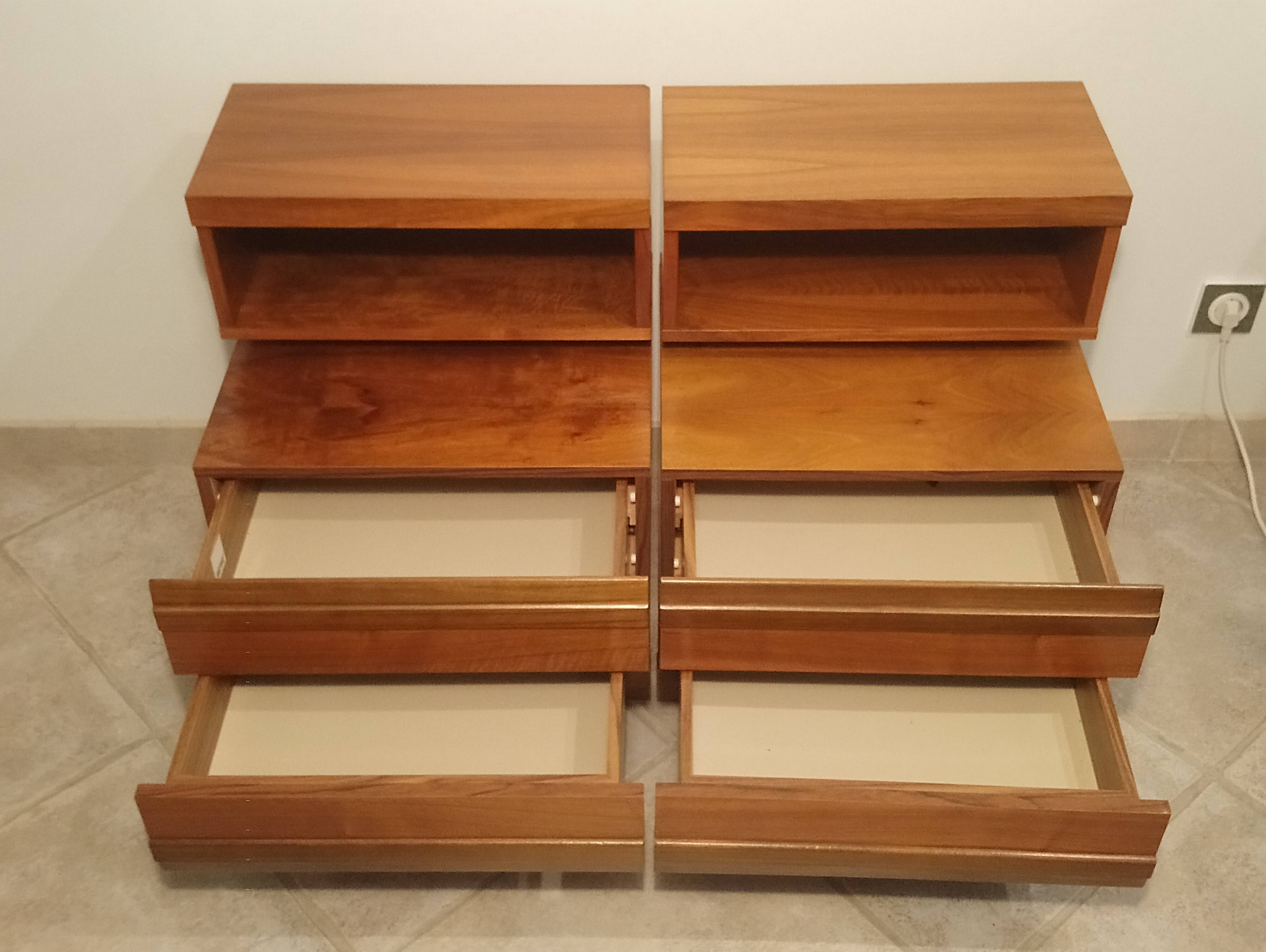 Paire de chevets scandinave teck année 70 simat doubinski