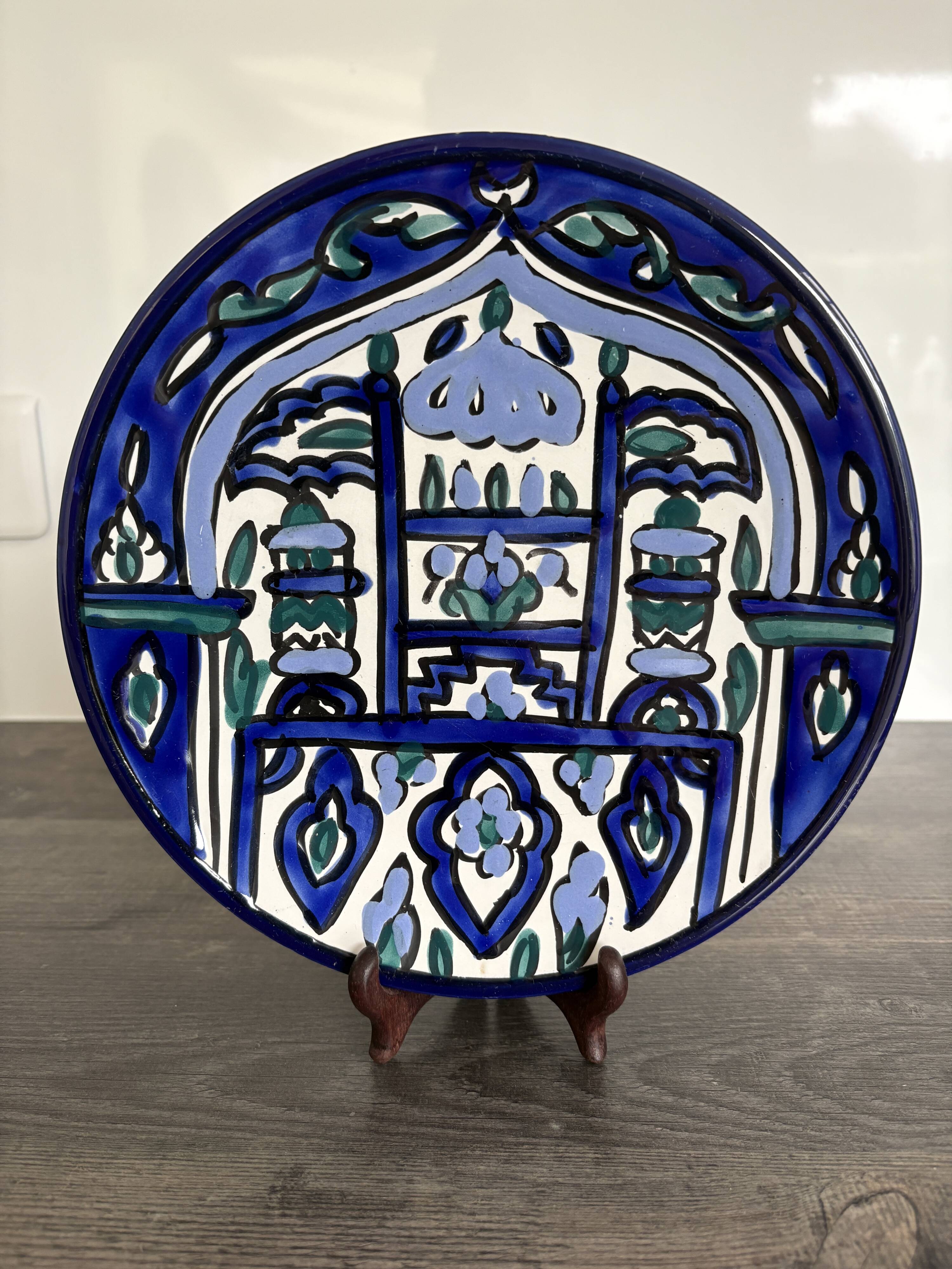 Assiette céramique d'art Tunisie