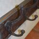 School coat rack with cast iron pegs