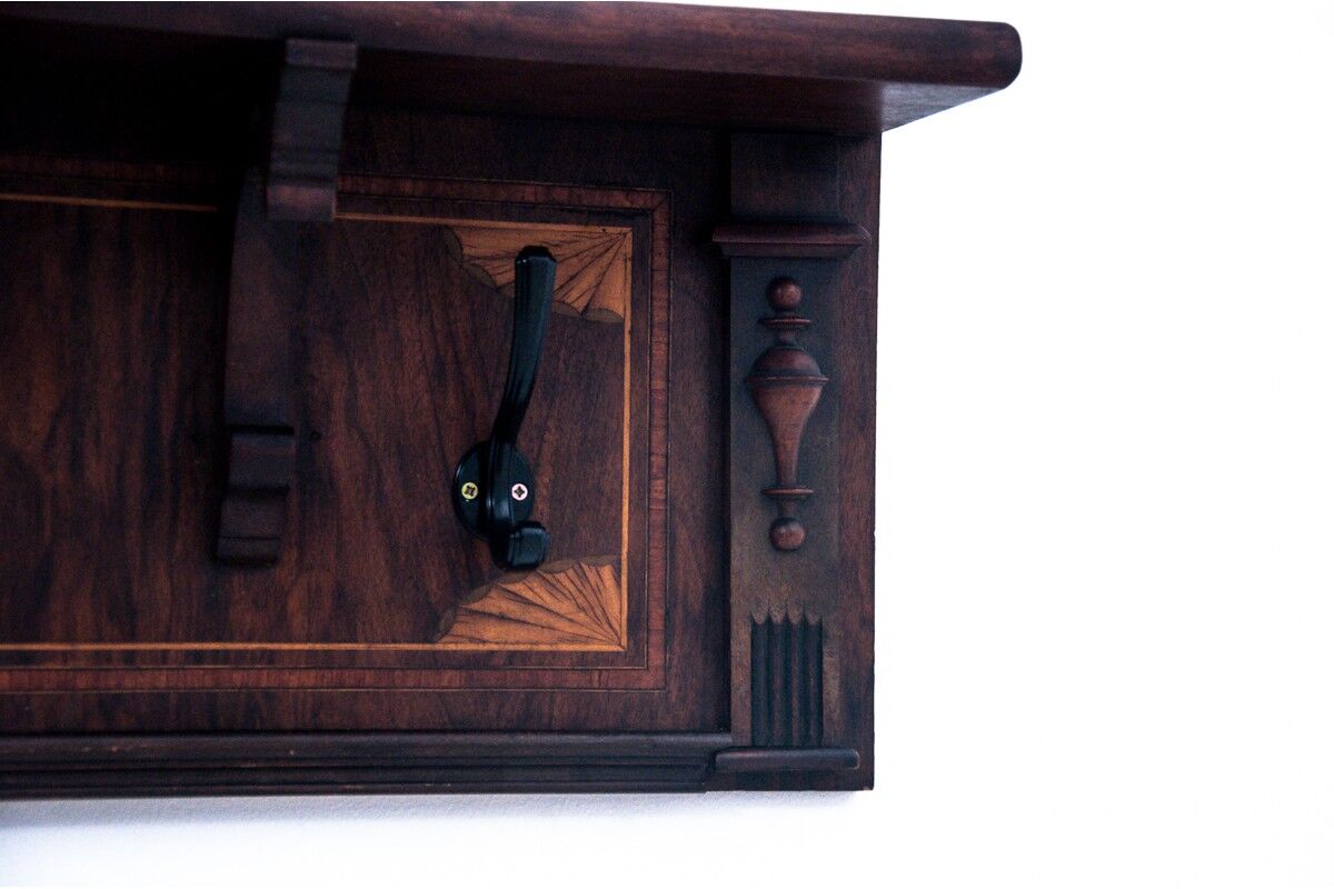 Inlay coat rack, western europe, early 20th century.