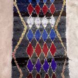Moroccan carpet boucherouite colored - 116 x 213 cm