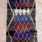 Tapis Marocain boucherouite coloré - 116 x 213 cm