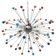 Multicolour “star” murano glass sputnik chandelier