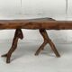 Wabia sabi rustic tree branch side table, Dutch 1960s