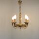 French Vintage 5 Light Quality Brass Chandelier with Scroll Acanthus Arms 5452