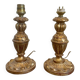 Antique Pair of Wooden Gilded Candle Holders 19th Century