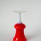 Orange-red opaline vase, 1960, 23 x 11 cm