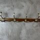 Wood and brass coat hook