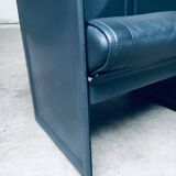 Postmodern Korium KM1 Leather Armchair by Tito Agnoli for Matteo Grassi, Italy, 1980s