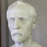 Male bust in Carrara marble, 19th century