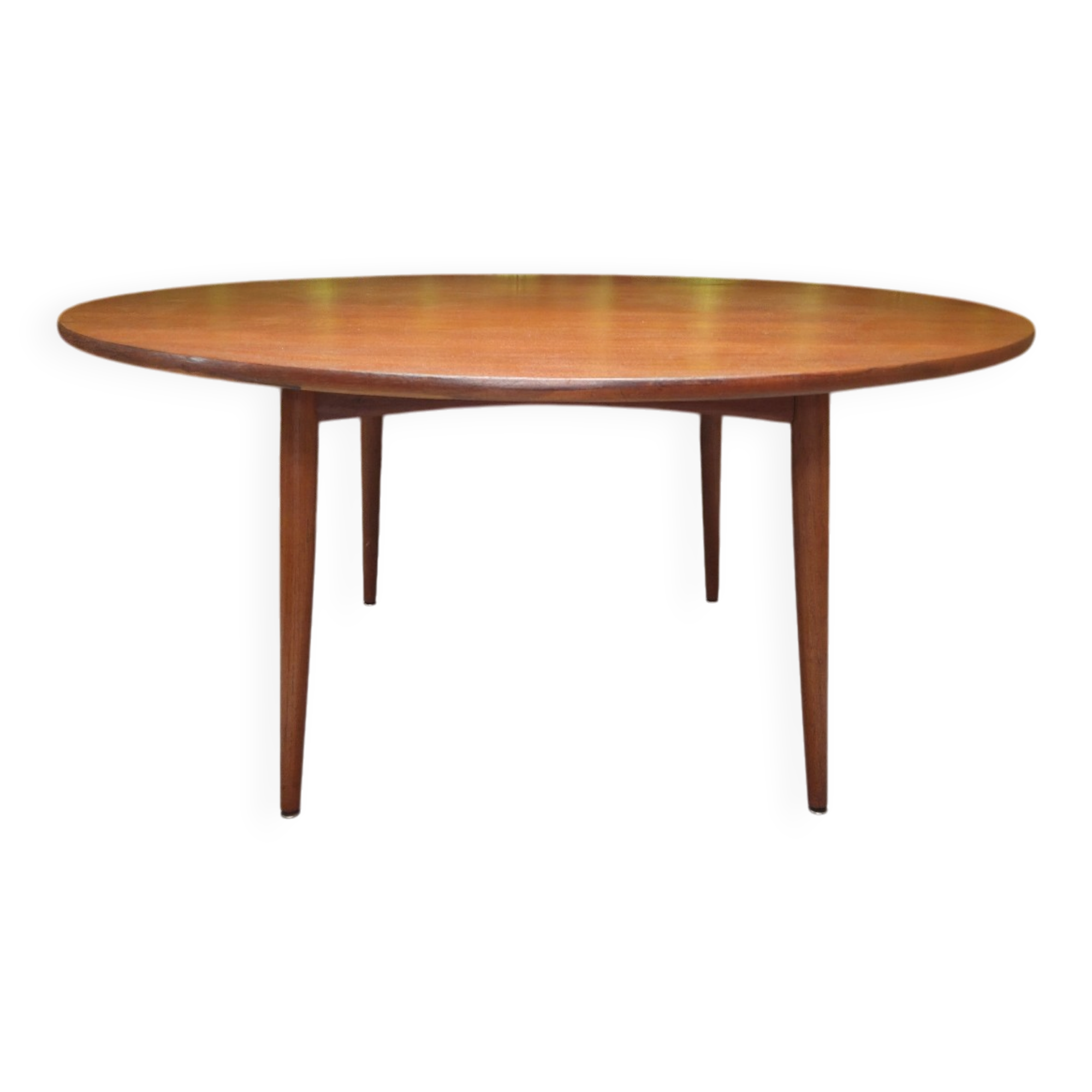 1960 stamped round teak dining table