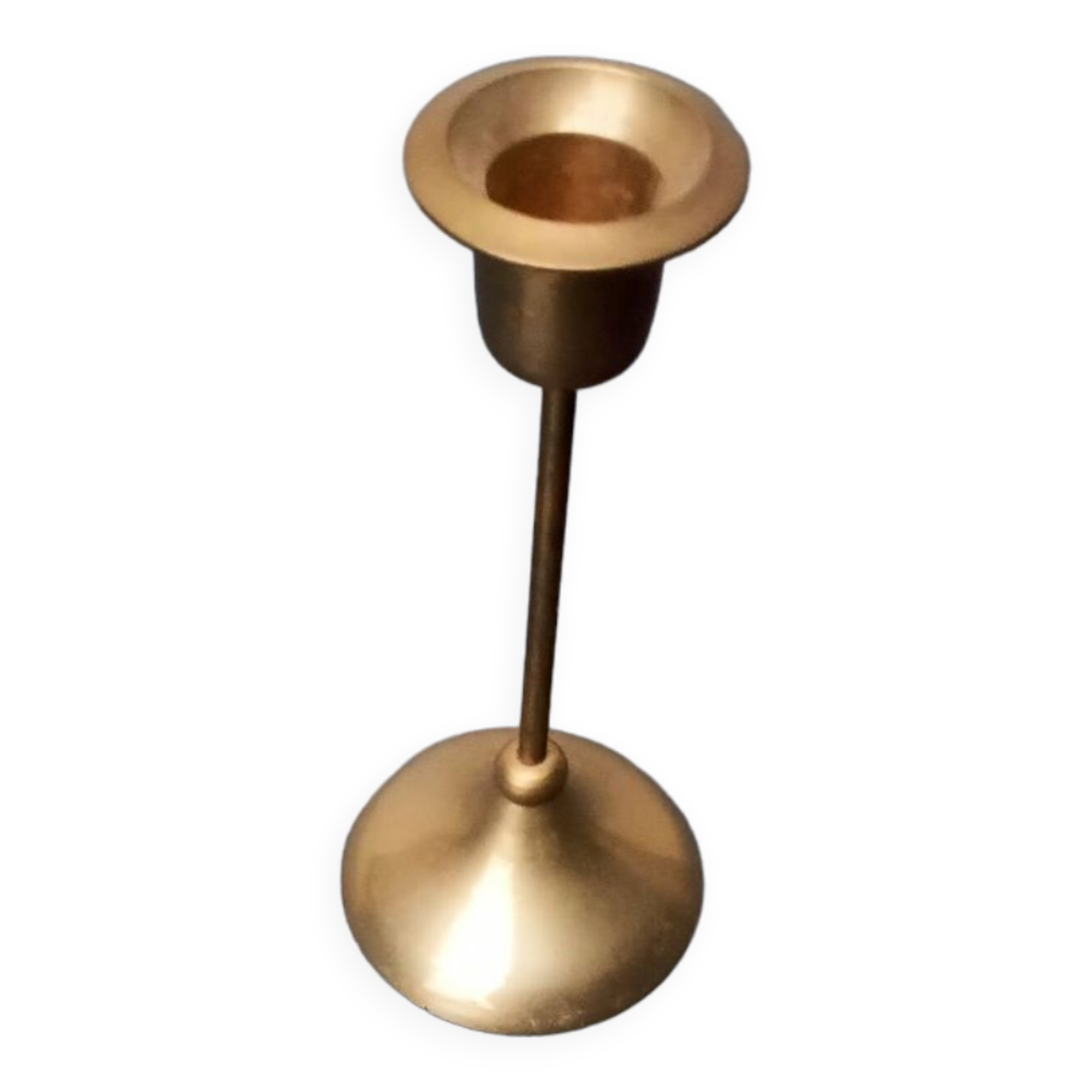 A brass candle holder