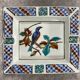 Ashtray. Trinket dish. Japanese porcelain. Blue bird on an autumn branch