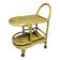Green rattan serving trolley