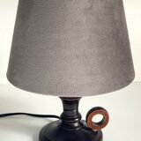 Vintage wooden candle holder lamp