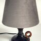 Lampe bougeoir bois vintage