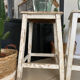 Old wooden painter's stools