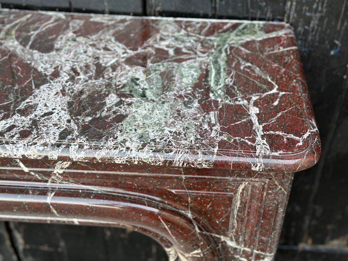 Louis XIV style fireplace in Levanto marble circa 1880
