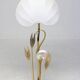 Monumental crane or egret lamp post in gilded brass by Antonio Pavia