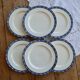 6 vintage ironstone dinner plates Great Universal British