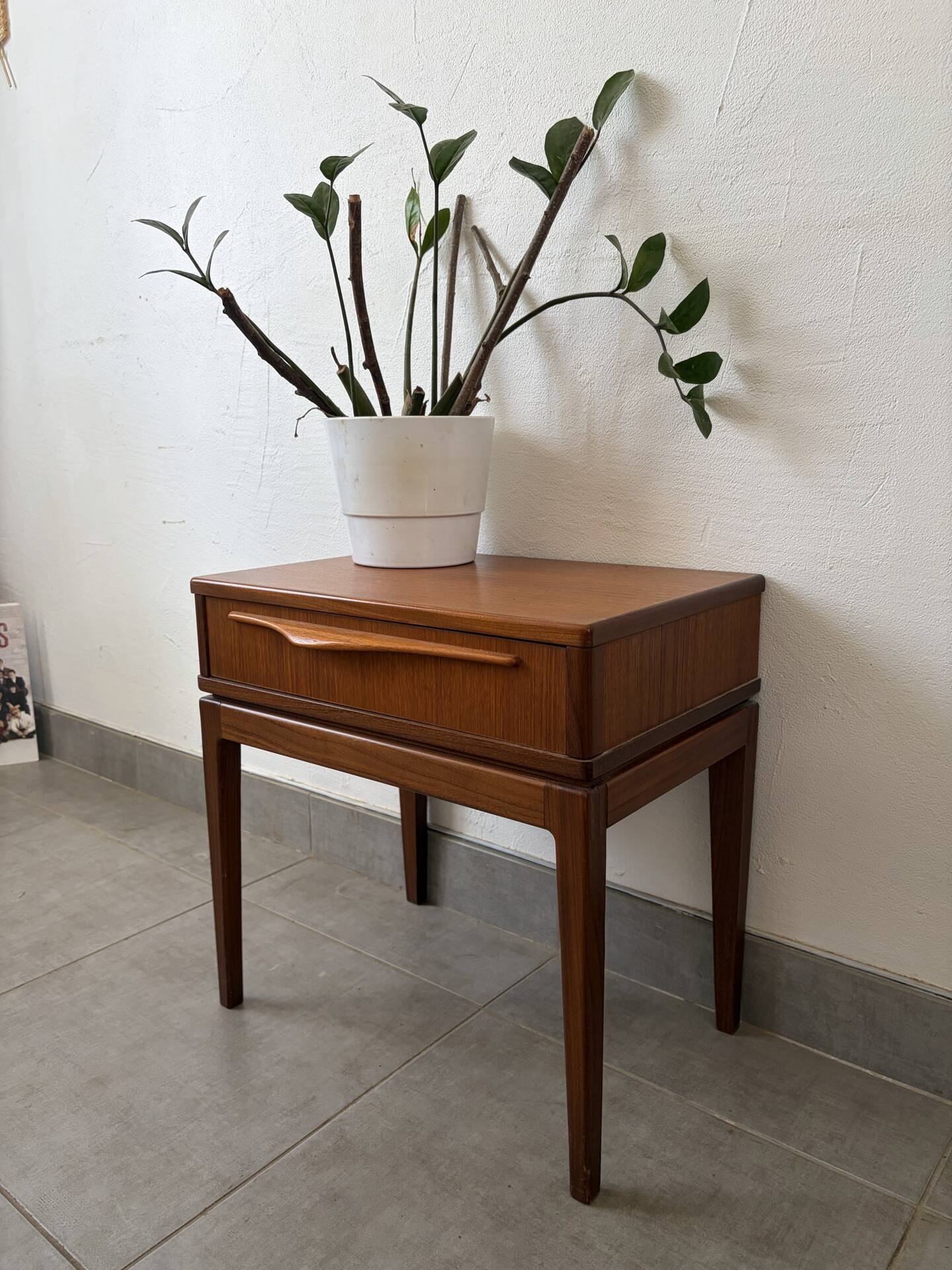 Vintage bedside table from the 1960s.