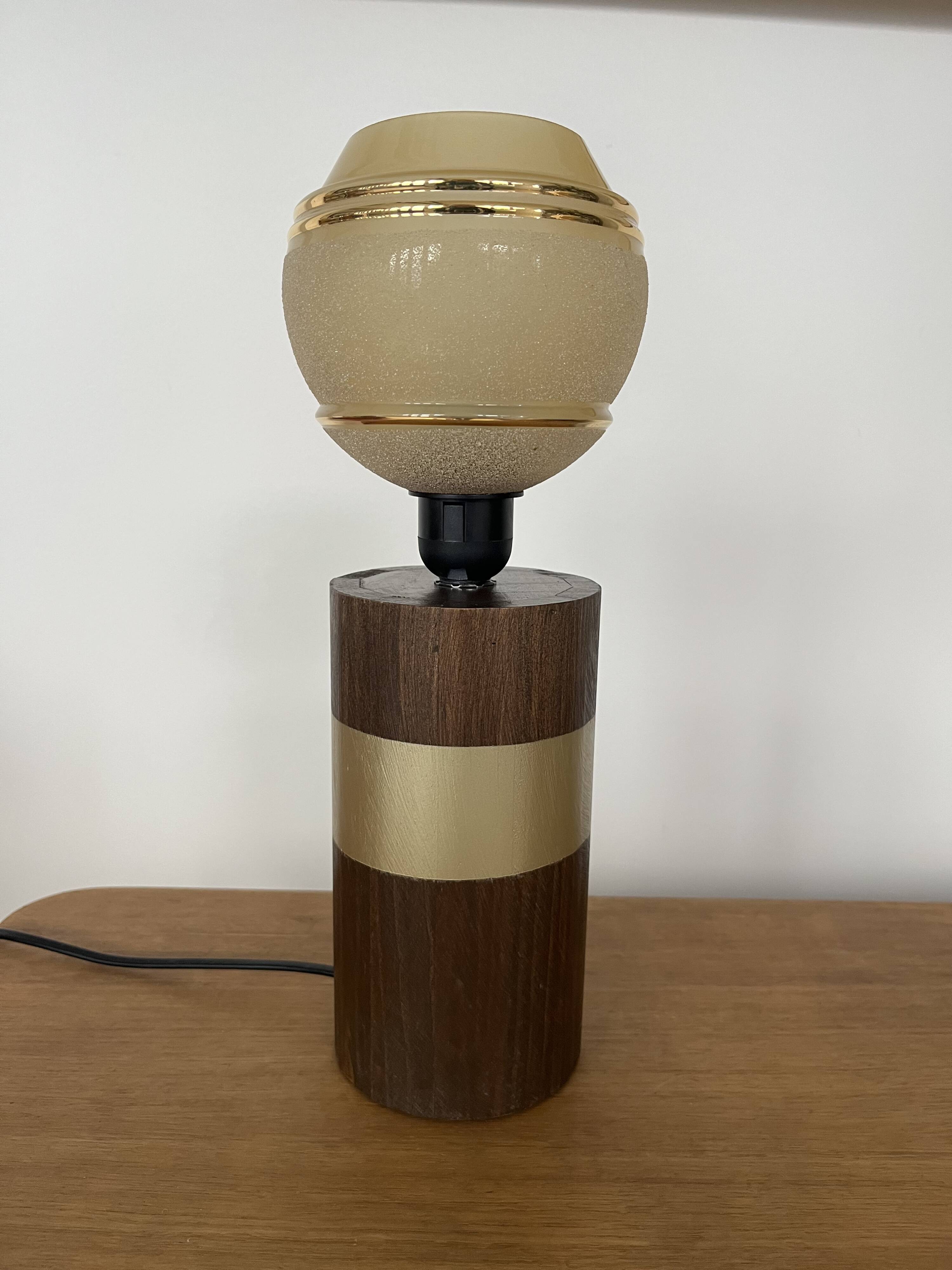 Lampe à poser globe années 50