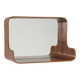 Mid-century wall mirror with shelf