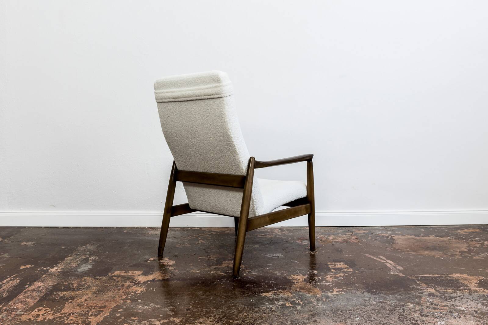 Mid Century Modern High Back Armchair By Edmund Homa, Gfm, Poland, 1960's