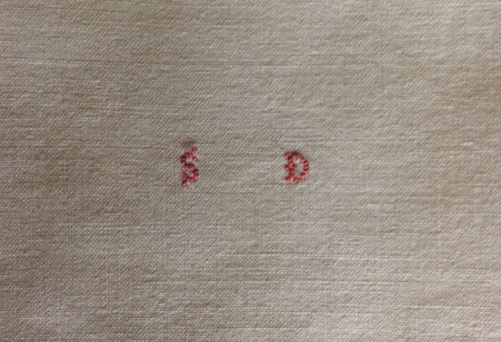 Set of 4 SD monogrammed embroidered napkins