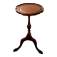 Table basse circulaire antique en bois de rotin, style Français traditionnel, table d’accent étroite