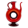 Vintage red blown glass carafe "Anneau"