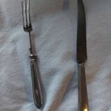 Service , couverts à gigot en métal argenté