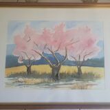 Watercolor cherry blossoms