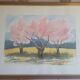 Aquarelle cerisiers en fleurs