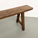 Antique bench in solid walnut